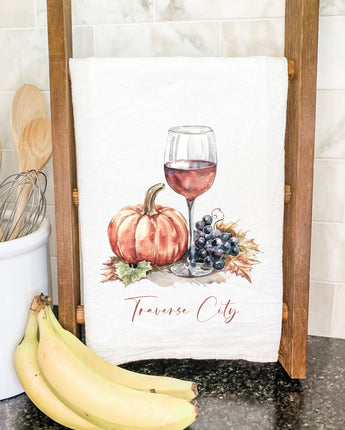 Wine Setting - Custom Cotton Tea Towel