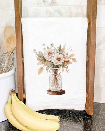 Harvest Florals - Fall Customizable Cotton Tea Towel