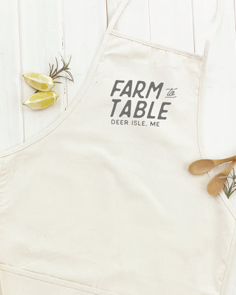 Farm to Table w/ City, State - Women's Apron