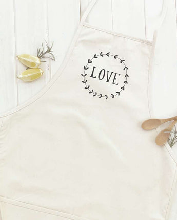 Love Simple Wreath - Women's Apron
