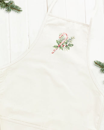 Candy Cane with Holly - Women's Apron