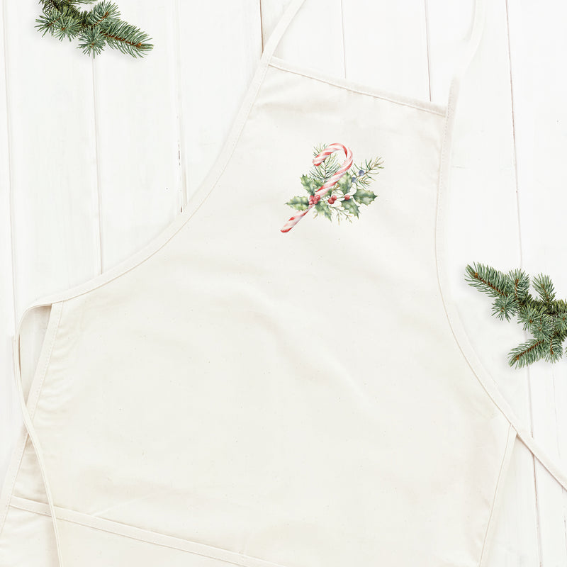 Candy Cane with Holly - Women's Apron