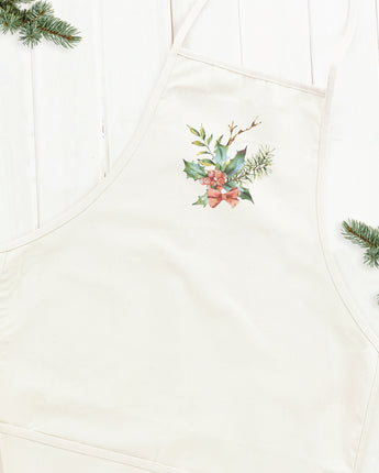Holly Bundle with Bow - Women's Apron
