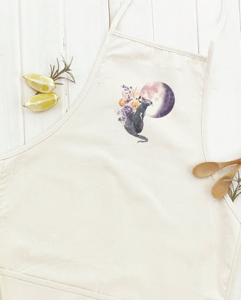 Floral Black Cat - Women's Apron