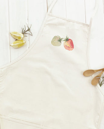 Watercolor Strawberry Pair - Women's Apron