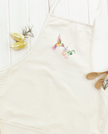 Hummingbird and Trumpet Flower - Women's Apron