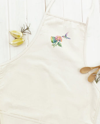 Hummingbird and Lantana Flower - Women's Apron