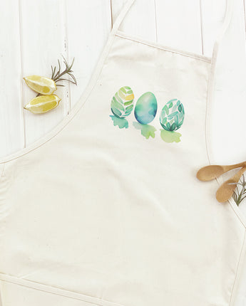 Watercolor Easter Eggs - Cool - Women's Apron