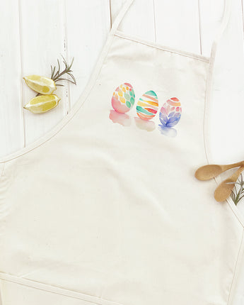 Watercolor Easter Eggs - Warm - Women's Apron