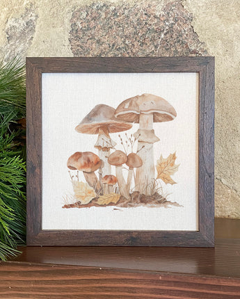 Mushroom Bunch - Customizable Framed Sign