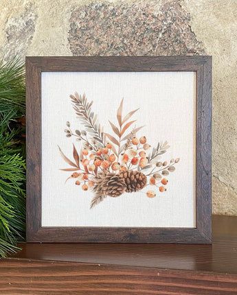 Pinecone Arrangement - Customizable Framed Sign