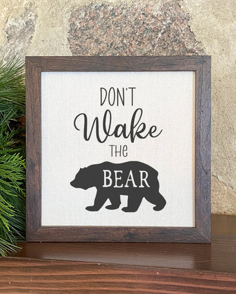 Don't Wake the Bear - Framed Sign