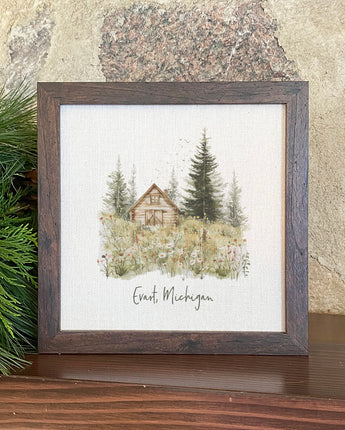 Spring Cabin - Custom Framed Sign