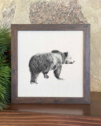 Bear Sketch - Framed Sign