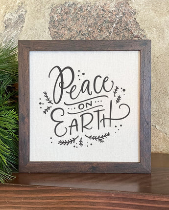 Peace on Earth - Framed Sign