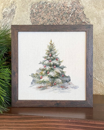 Forest Christmas Tree - Framed Sign