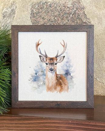 Winter Buck - Framed Sign