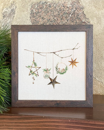 Festive Branch - Framed Sign