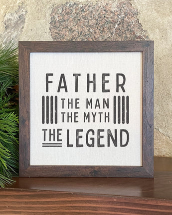 Grandpa / Father The Legend - Framed Sign