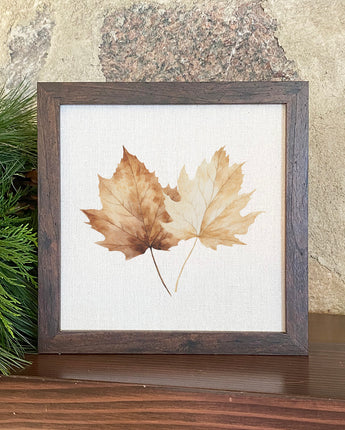 Maple Leaves - Framed Sign