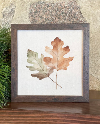 Oak Leaves - Framed Sign