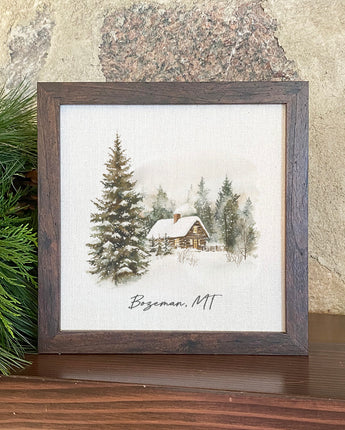 Winter Retreat - Custom Framed Sign