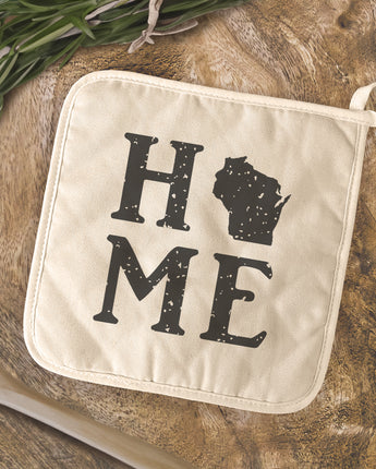 Distressed Home w/ State - Cotton Pot Holder