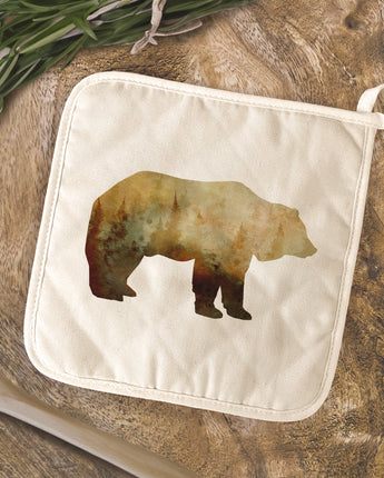 Watercolor Bear - Cotton Pot Holder