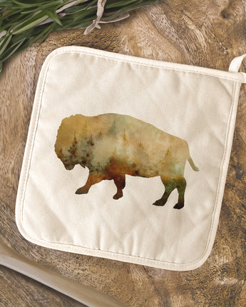 Watercolor Buffalo - Cotton Pot Holder