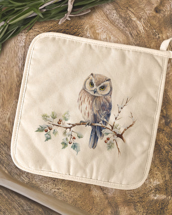 Winter Owl - Cotton Pot Holder