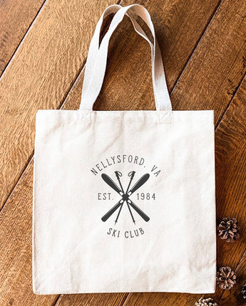 Ski Club w/ City, State - Canvas Tote Bag