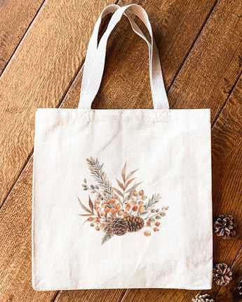 Pinecone Arrangement - Customizable Canvas Tote Bag
