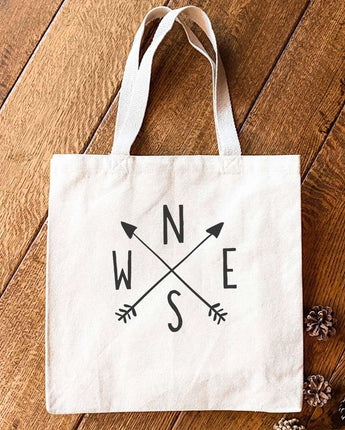 Compass with Arrows - Canvas Tote Bag
