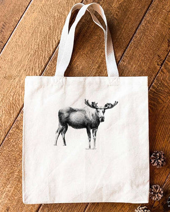 Moose Sketch - Canvas Tote Bag