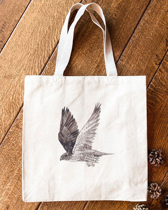 Watercolor Hawk - Canvas Tote Bag