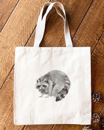 Watercolor Raccoon - Canvas Tote Bag