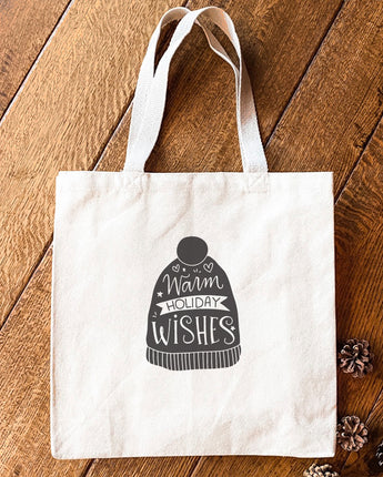 Warm Holiday Wishes - Canvas Tote Bag
