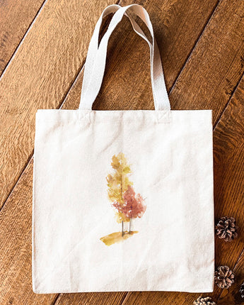 Watercolor Fall Trees (Group) - Canvas Tote Bag