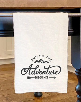 And so the Adventure Begins - Cotton Tea Towel