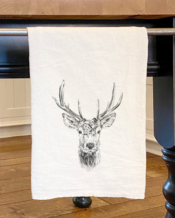 Hand Drawn Deer - Cotton Tea Towel