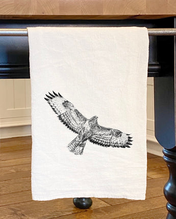 Hand Drawn Hawk - Cotton Tea Towel