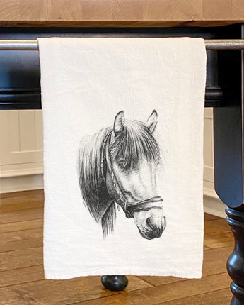 Hand Drawn Horse - Cotton Tea Towel