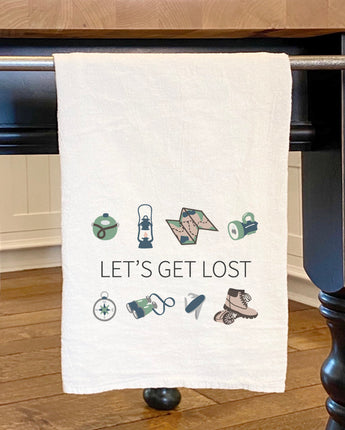 Let's Get Lost - Cotton Tea Towel