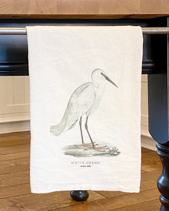 White Heron - Cotton Tea Towel