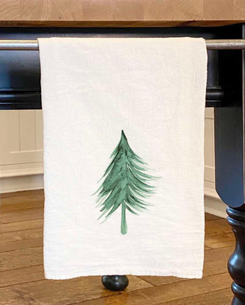 Evergreen Tree - Customizable Cotton Tea Towel