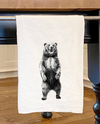 Standing Bear Sketch - Cotton Tea Towel