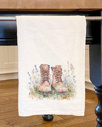 Hiking Boots - Cotton Tea Towel