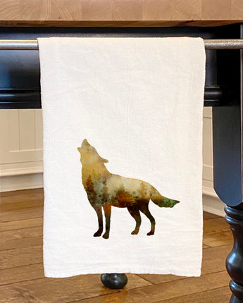 Watercolor Wolf - Cotton Tea Towel