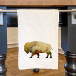 Watercolor Buffalo - Cotton Tea Towel