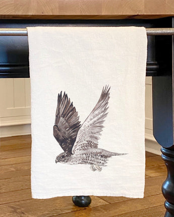 Watercolor Hawk - Cotton Tea Towel